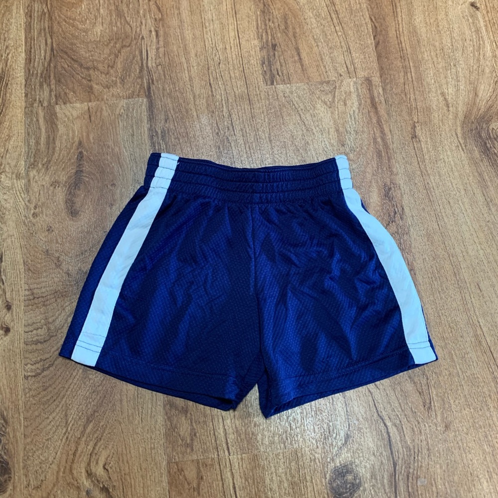DARK ROYAL BLUE & WHITE STRETCHY SHORTS